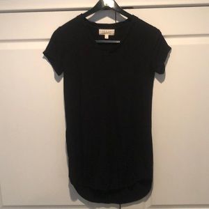 cloth & stone black Basic V-Neck T-shirt Dress